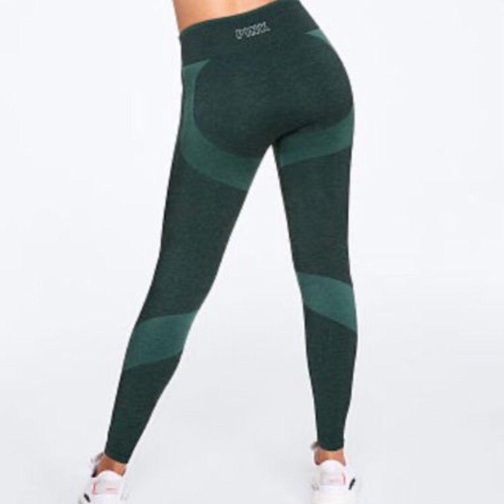 PINK Seamless Workout Tights Green Green M